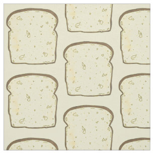 Tecido Fatia de Comida Branca de Pão de Pão Branca