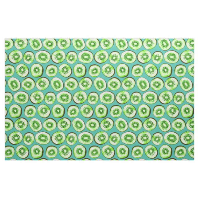Tecido Fatias de Kiwi em turquesa (Fat Quarter)