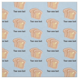 Tecido Fatias de torrada com manteiga - seu próprio texto