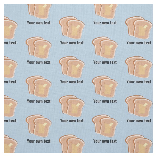 Tecido Fatias de torrada com manteiga - seu próprio texto (Modelo)