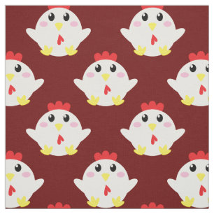 Tecido Fazenda de Frango Fofo Cartoon para Crianças