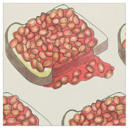 Tecido Feijões assados com Comida de carne britânica torr