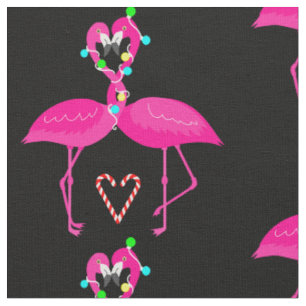 Tecido feioso de natal flamingo candy
