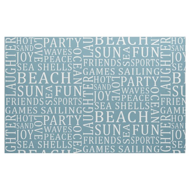 Tecido feito sob encomenda da casa de praia da cor (Fat Quarter)