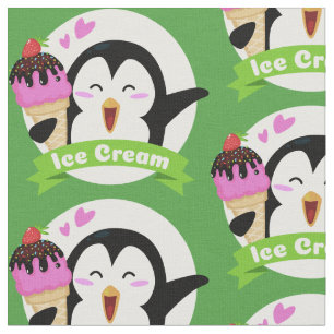 Tecido feito sob encomenda do pinguim do sorvete