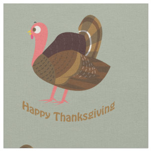 Tecido Feliz Ação de Graças! Turquia
