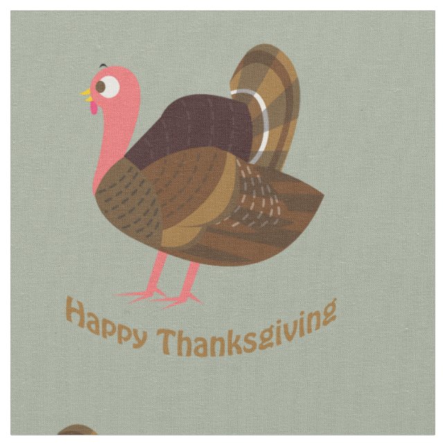Tecido Feliz Ação de Graças! Turquia (Detalhe)