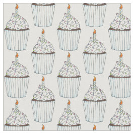 Tecido Feliz aniversário, Cupcake de Bolo Sprinkles Celeb