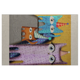 Tecido Feliz Aniversário Gats Linen