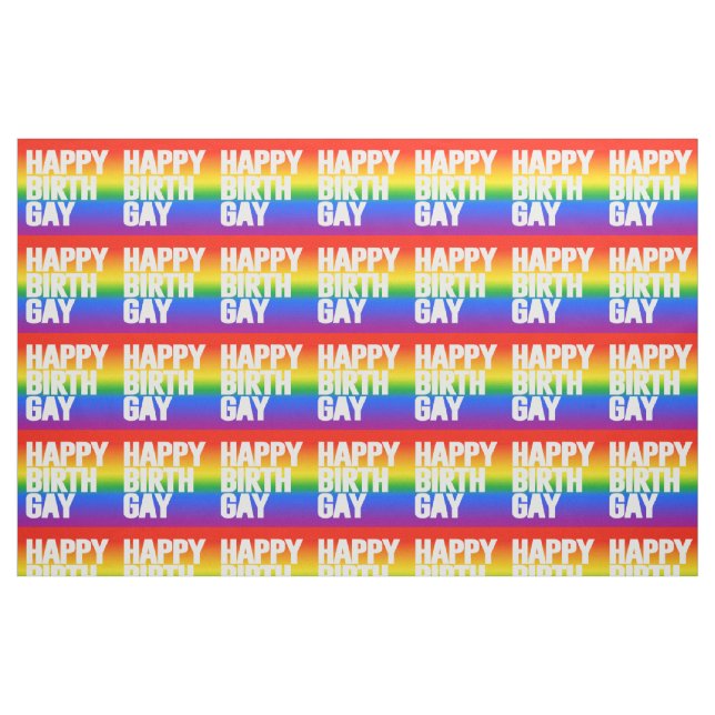 Tecido Feliz Aniversário Gay (Fat Quarter)