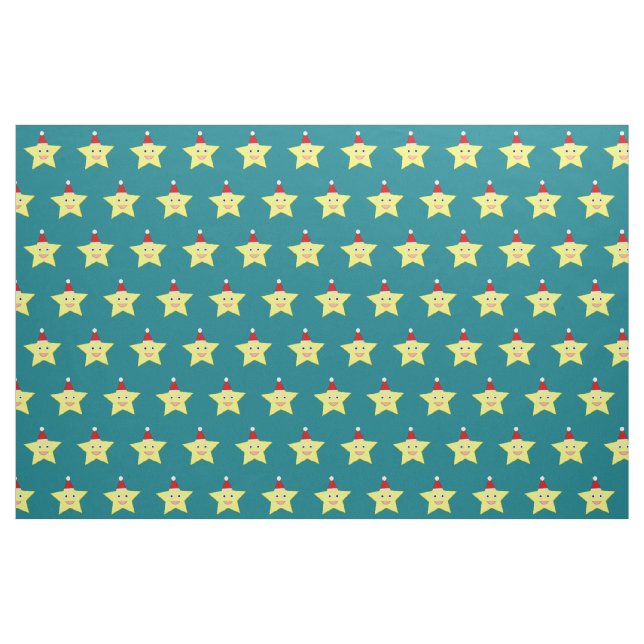 Tecido Feliz de Artesanato da Estrela de Natal (Jarda)