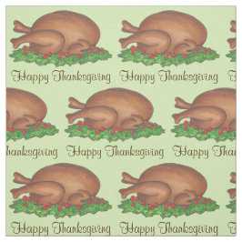 Tecido Feliz Dia de Ação de Graças à Turquia Janta Comida