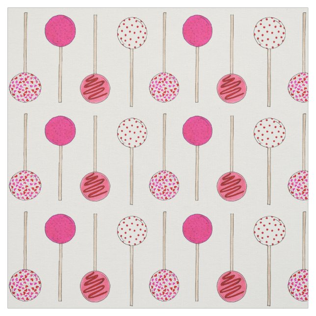 Tecido Feliz dia de os namorados de Pop de Bolo Rosa (Modelo)