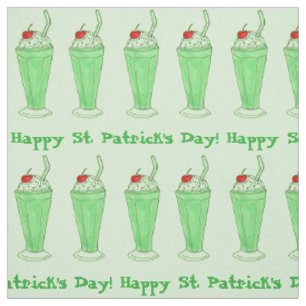 Tecido Feliz Dia de São Patrício Shamrock Green Shake