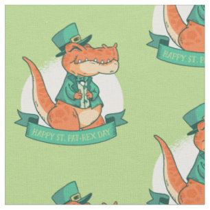 Tecido feliz dinossauro padroeiro