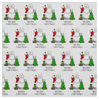 Tecido Feliz Natal 2 Árvore de Neve
