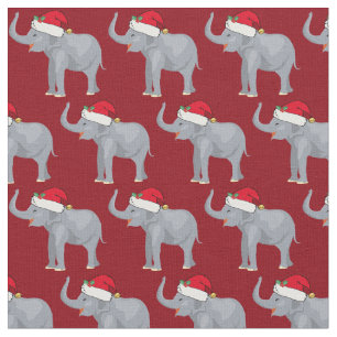 Tecido Feliz Natal do Elefante