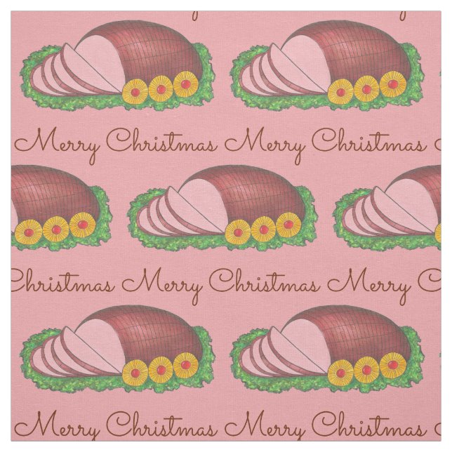 Tecido Feliz Natal Fatiado Janto de Natal Rosa Rosa (Modelo)