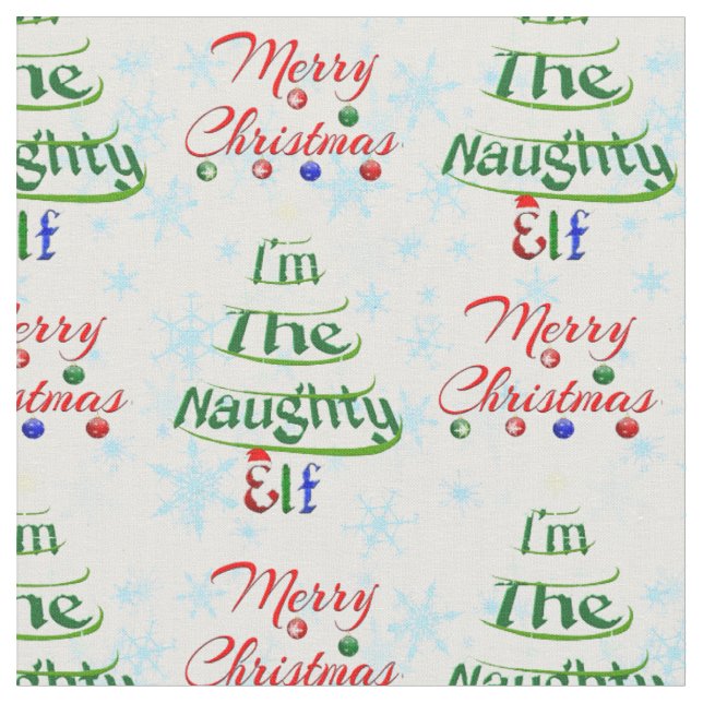 Tecido Feliz Natal Feliz Elf Malvado (Detalhe)