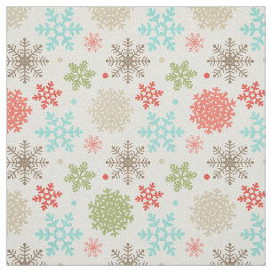 Tecido Feliz Natal Fox e Owl Snowflake