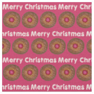 Tecido Feliz Natal Linzer Torte Cookie Baking