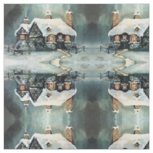 Tecido Feliz Natal Y Todos Maravilhosos Noite de Inverno