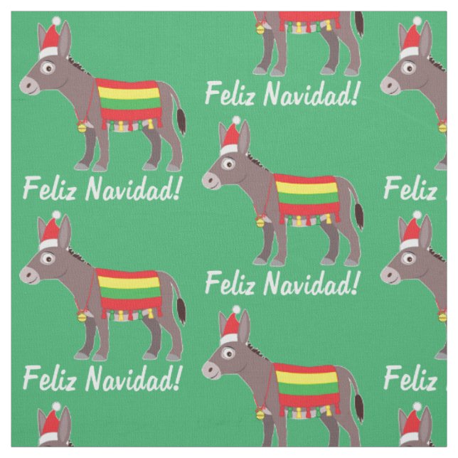 Tecido Feliz Navidad! Burro vestido acima para os (Modelo)
