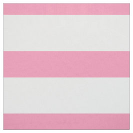 Tecido Feliz Rosa e Listras Brancas Grandes