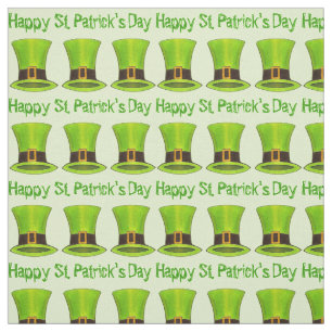 Tecido Feliz Rua, o dia de Patrick, o duende verde Tophat