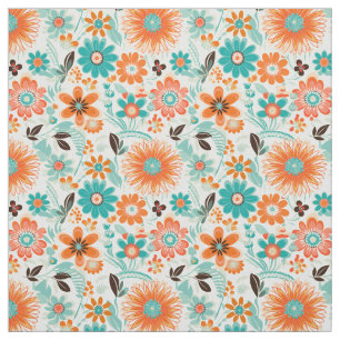 Tecido Feliz Trendy Retro Floral