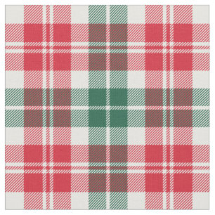 Tecido Feriado de Xadrez de Tartan Vermelho e Verde