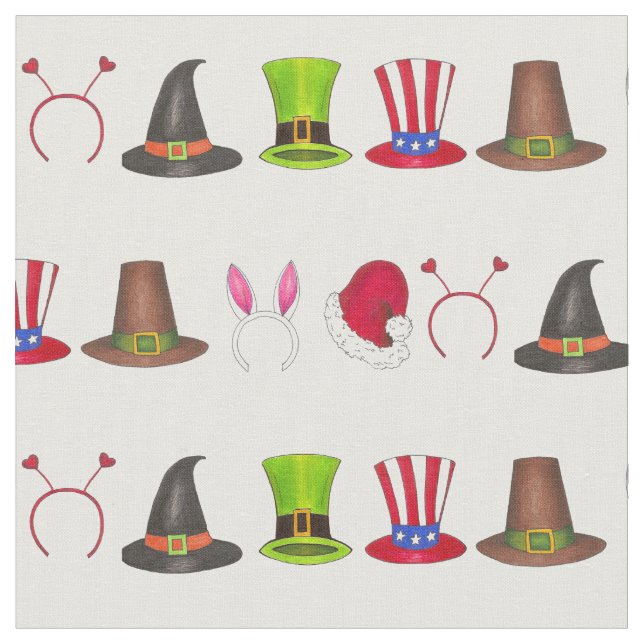 Tecido Feriado Hats Halloween Páscoa Natal 4 de julho (Detalhe)