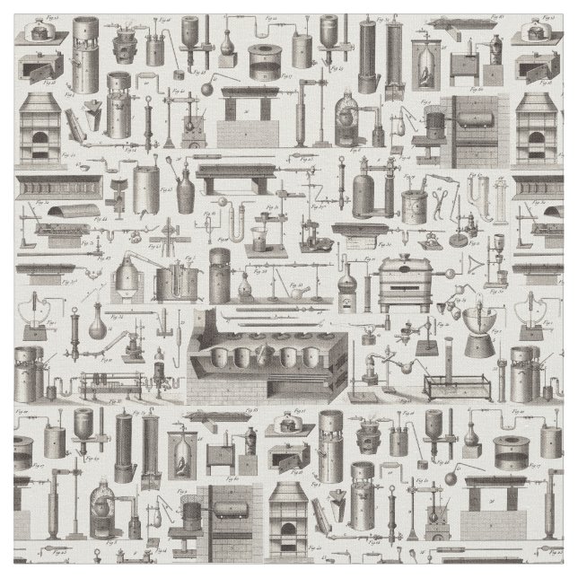 Tecido Ferramentas científicas (Detalhe)