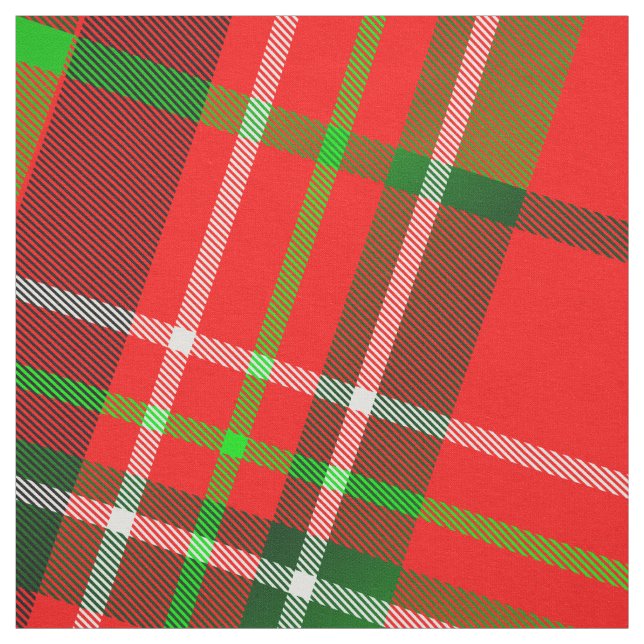 Tecido FesNatal Tartan Xadrez Padrão Vermelho Verde (Modelo)