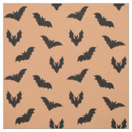 Tecido Festa de Halloween Vintage Laranja Preto Assustado