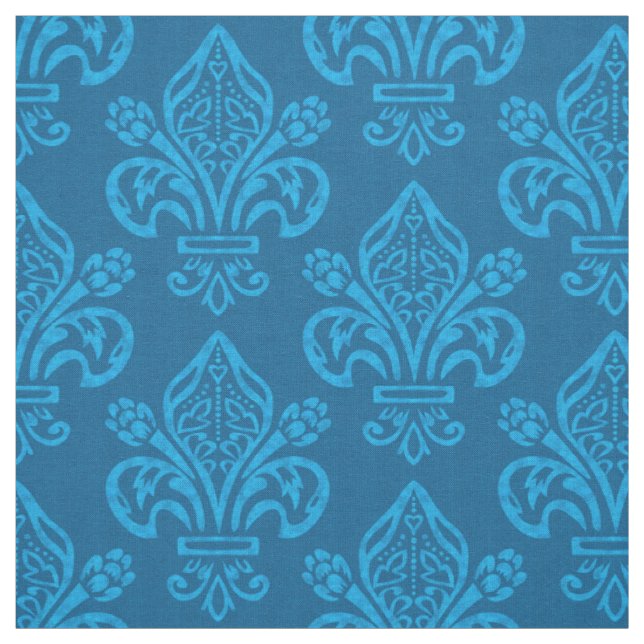Tecido Feur de Lys Teal Green - Fleur de Lys, França Eleg (Modelo)