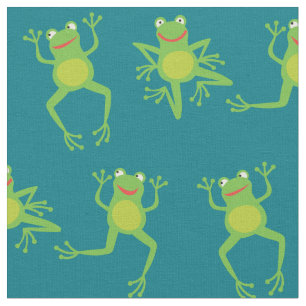 Tecido Filhos de Cartoon de Sapo Bonitos