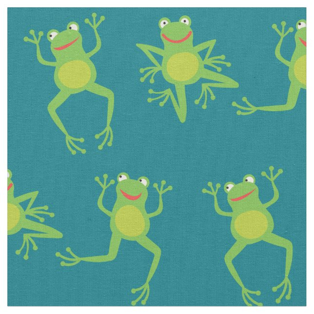 Tecido Filhos de Cartoon de Sapo Bonitos (Detalhe)