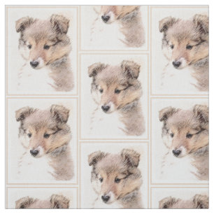 Tecido Filhote de cachorro do Sheepdog de Shetland que