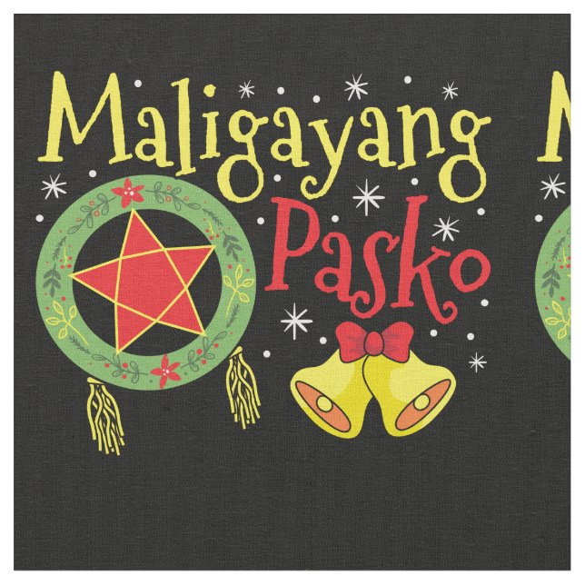 Tecido Filipinas Filipino Natal Maligayang Pasko (Detalhe)