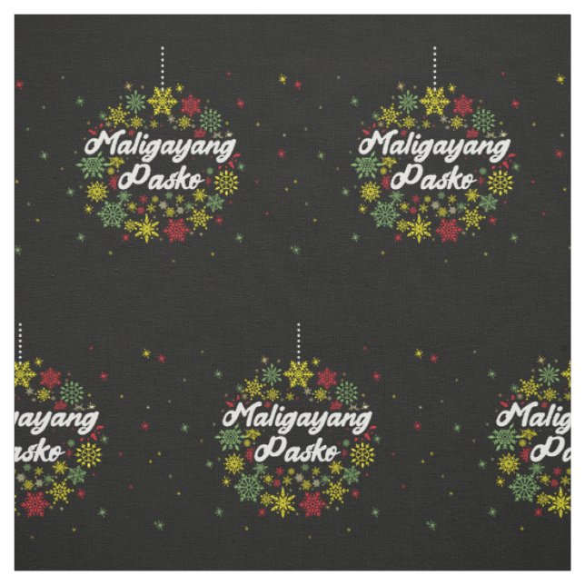 Tecido Filipinas Natal Maligayang Pasko Snowflakes (Modelo)