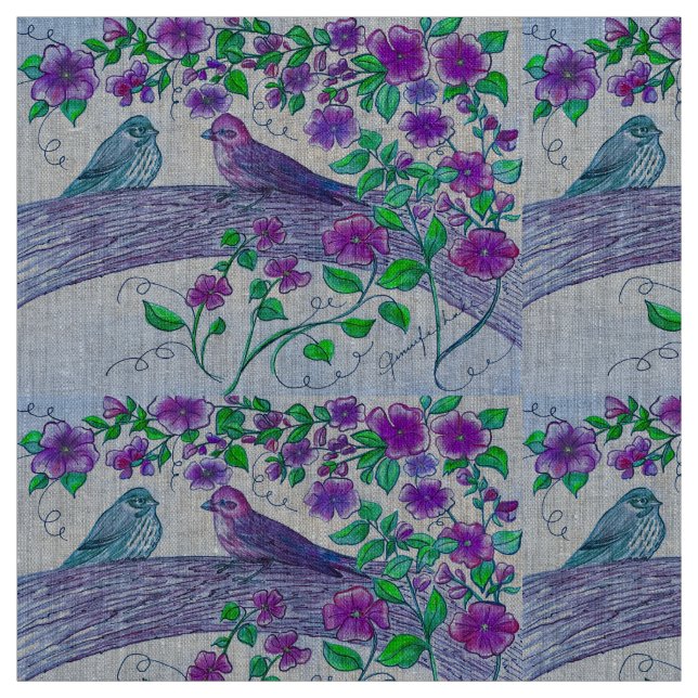 Tecido Fincas roxas (Modelo)