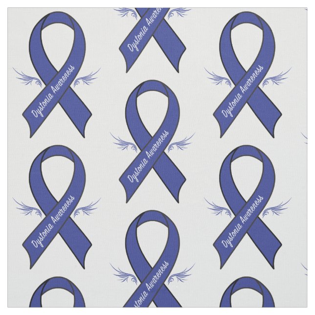 Tecido Fita da consciência da distonia com asas (Modelo)