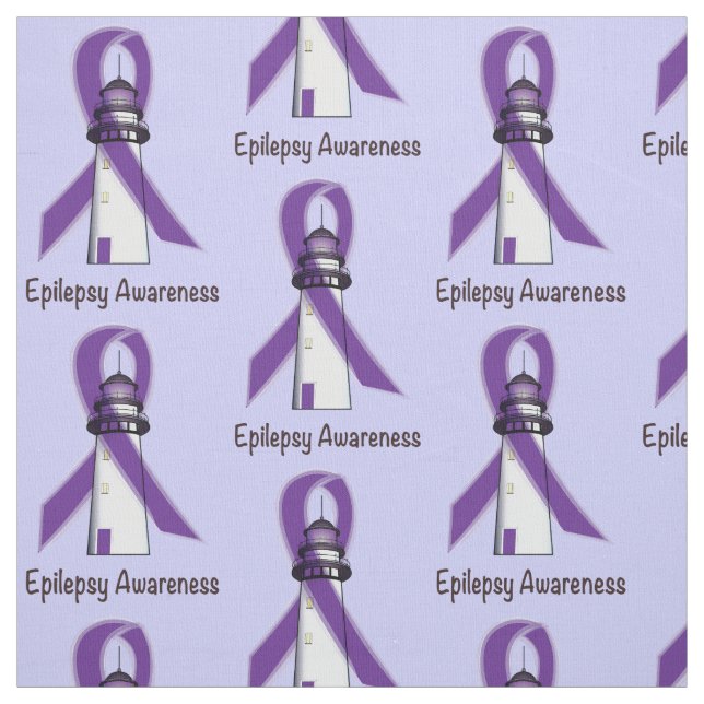 Tecido Fita da consciência da epilepsia com o farol da (Modelo)