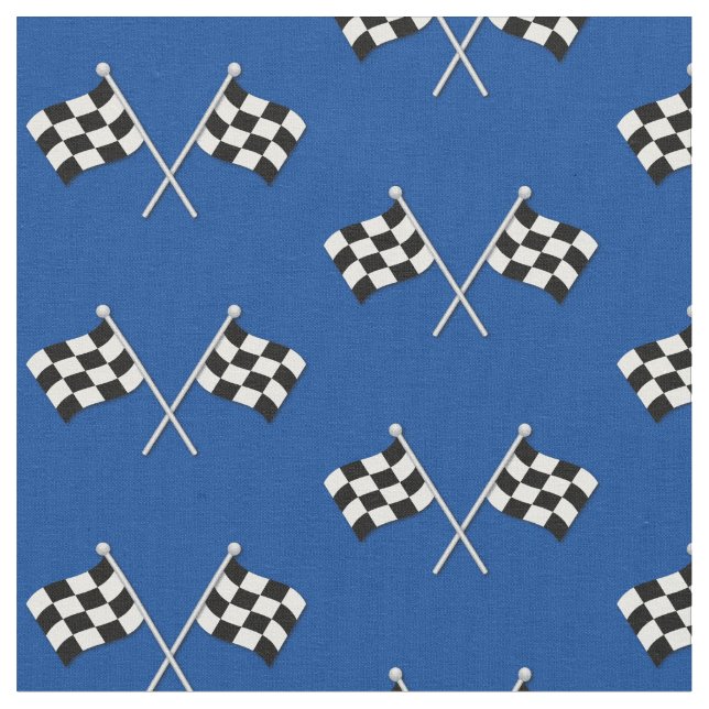Tecido Flags de corrida azuis (Detalhe)