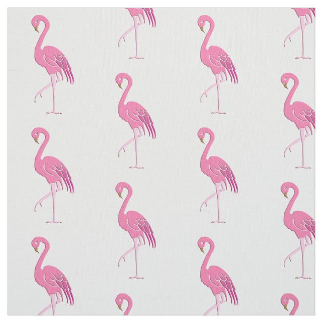Tecido Flamingo cor-de-rosa bonito, fundo branco (Modelo)