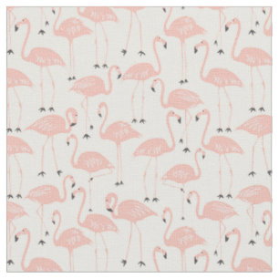 Tecido Flamingo Desenhado à Mão Costura e Patchwork Tro