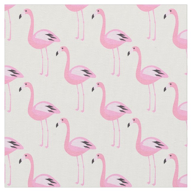 Tecido Flamingos cor-de-rosa (Detalhe)
