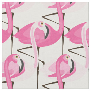 Tecido Flamingos Cor-de-Rosa