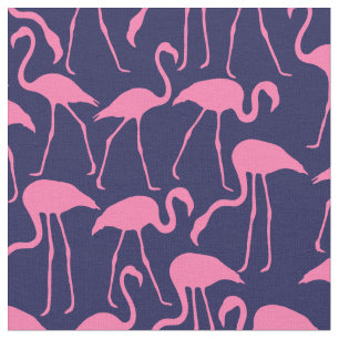Tecido Flamingos rosa quente